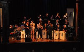 Jazzband der Technischen Universität spielt im Münchener Künstlerhaus.